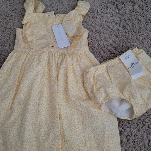 NWT Ralph Lauren Yellow Floral Dress 2T - Picture 2 of 5